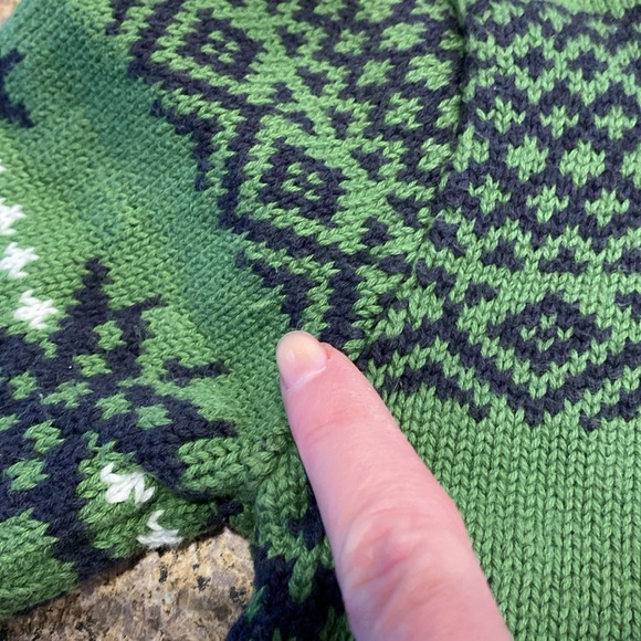 Gymboree Kids Pullover Partial Zip Sweater Green Blue 3 - Picture 9 of 13